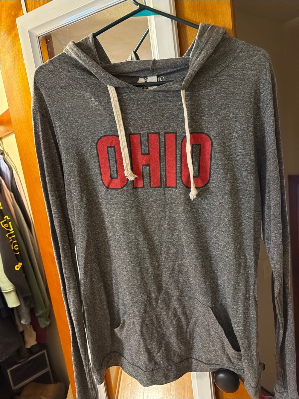 Four Acre Lightweight Hooded Long Sleeve Top - Gray - Size Large